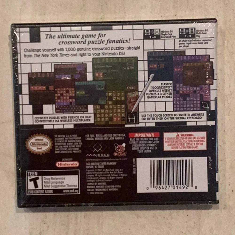 The New York Times Crosswords DS Game New